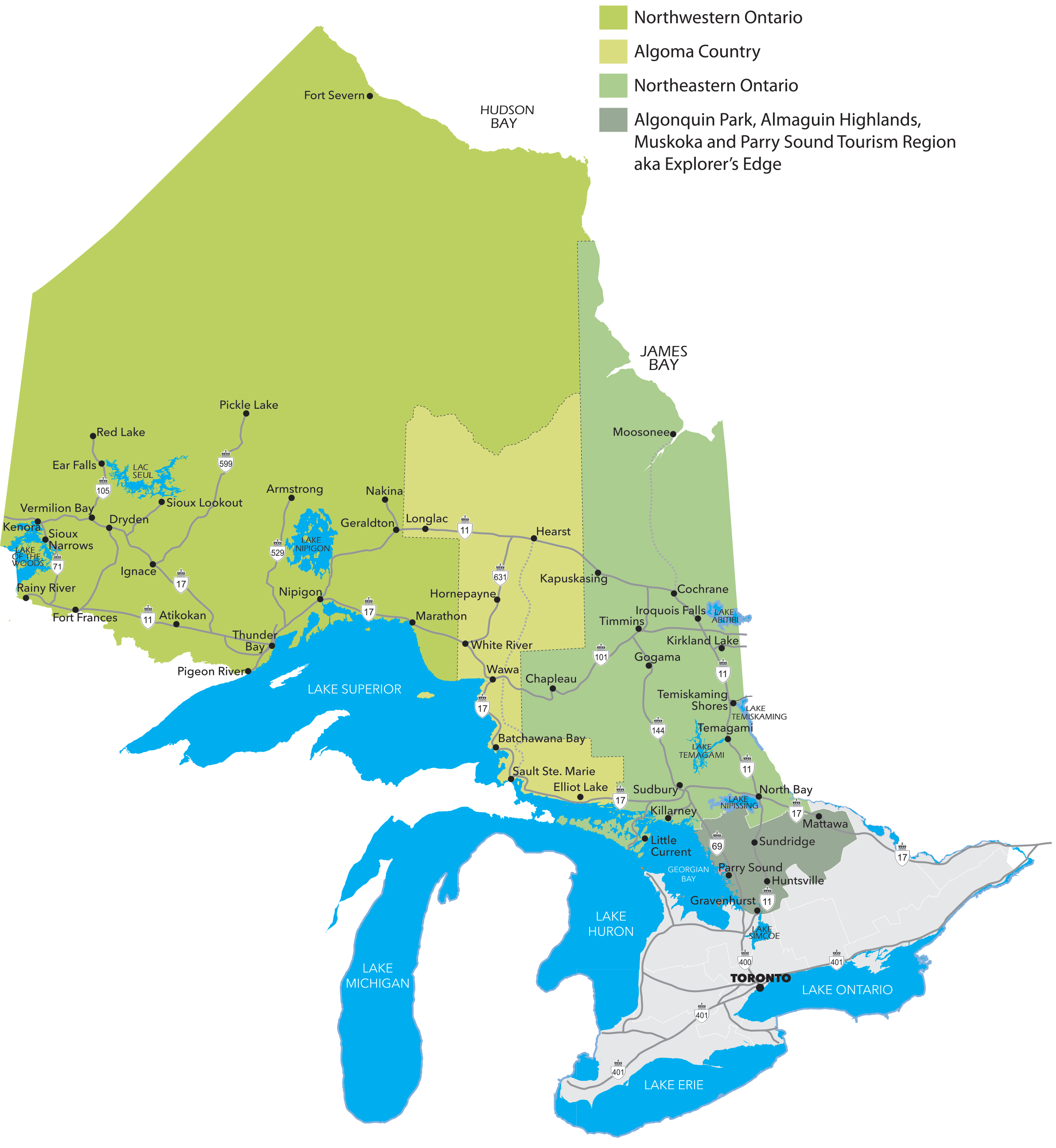 Map Of Northern Ontario - Wynne Karlotte