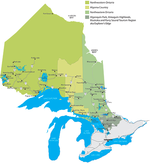 Tourism Areas of Northern Ontario